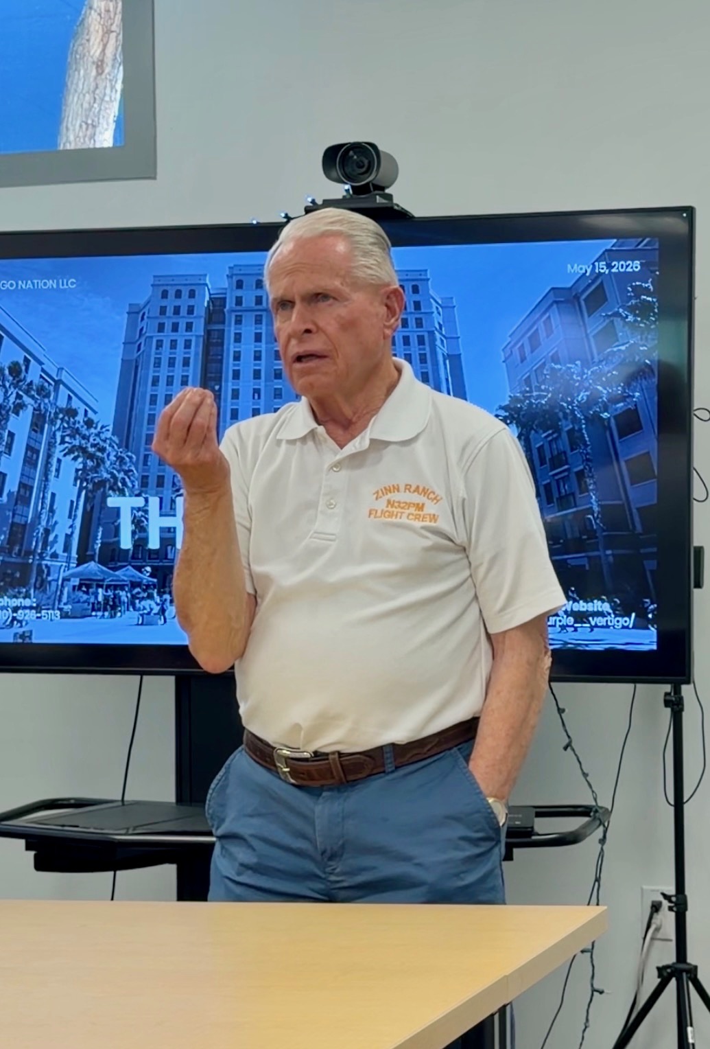 Ray Zinn addresses the cohort